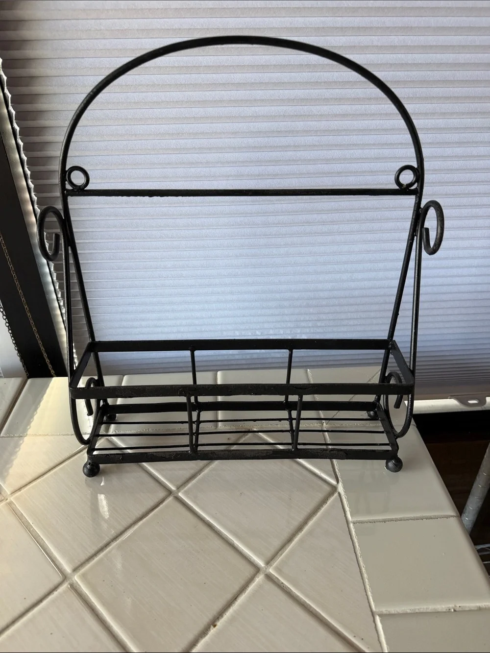Black Metal Wall Rack by
